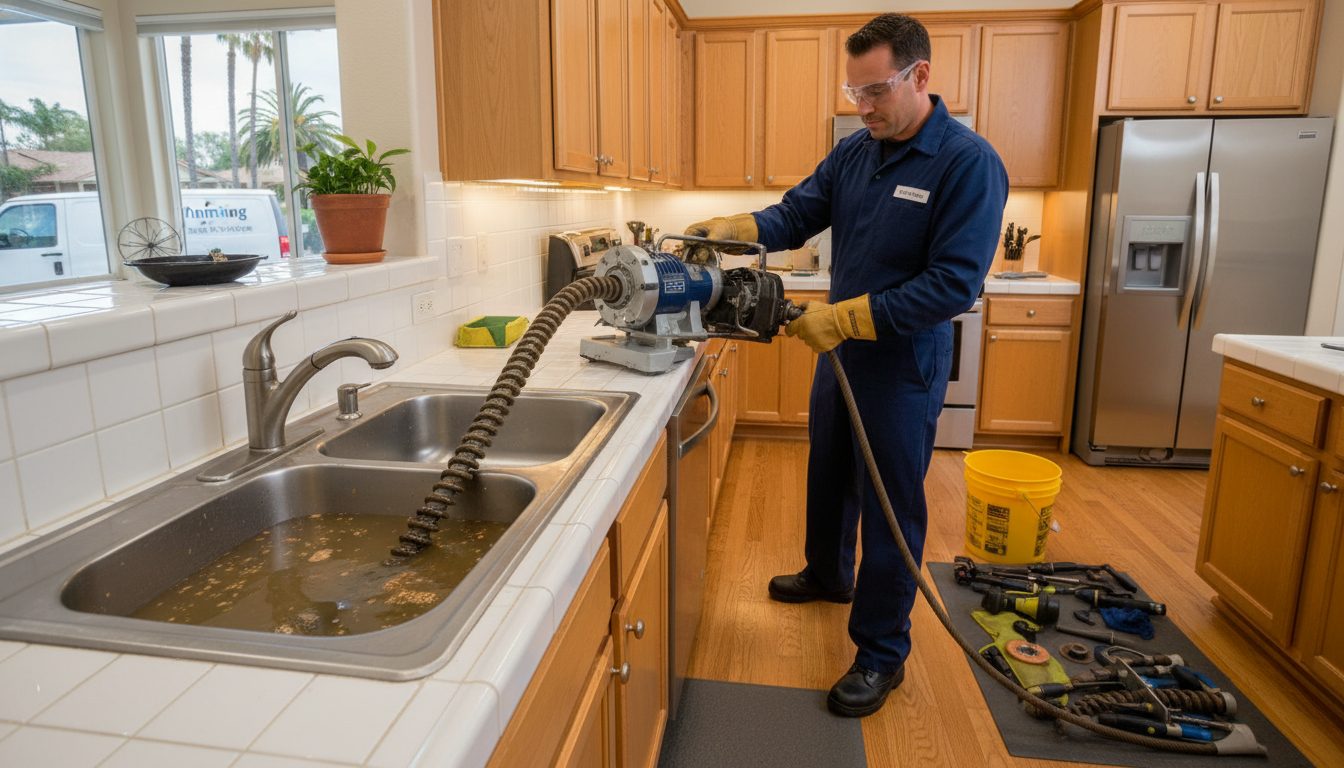 Emergency drain cleaning service for clogged drains